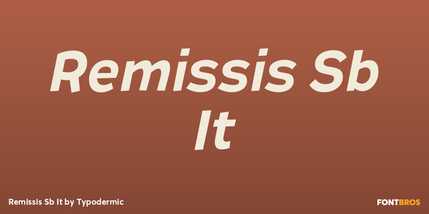 Remissis Sb It Font Poster #1