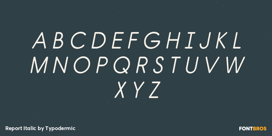 Report Italic Font Poster #2