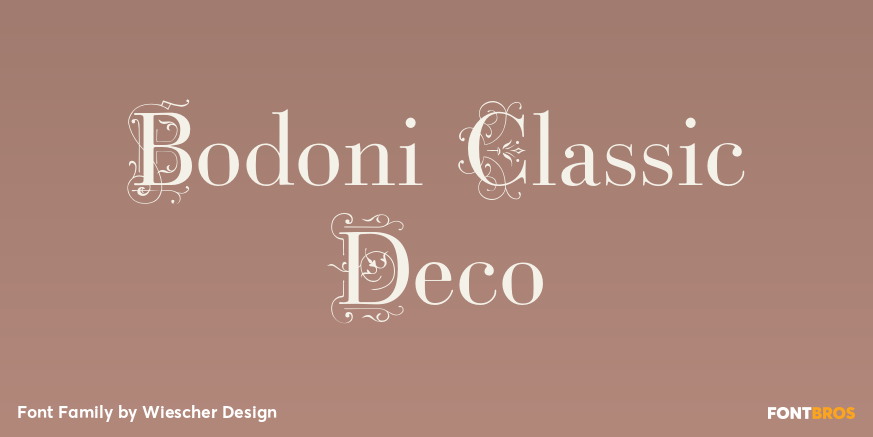 Bodoni Classic Deco Font Poster #1