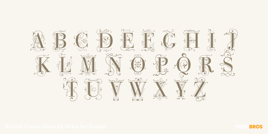 Bodoni Classic Deco Font Poster #1
