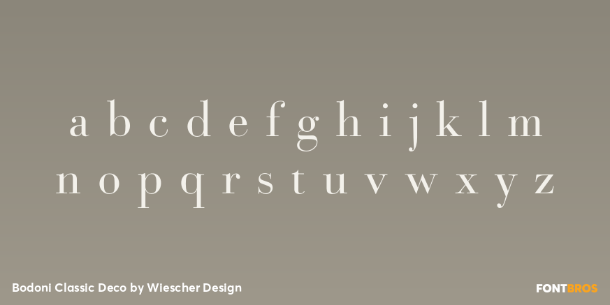 Bodoni Classic Deco Font Poster #1