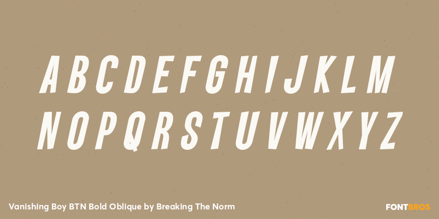 Vanishing Boy BTN Bold Oblique Font Poster #3