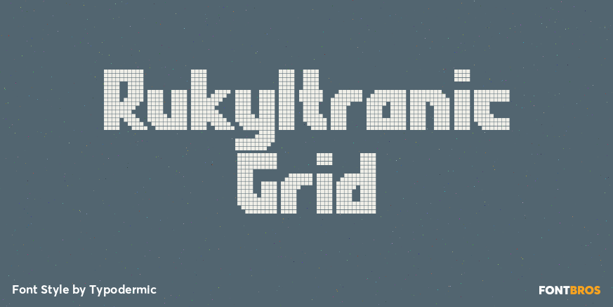 Rukyltronic Grid Font Poster #1
