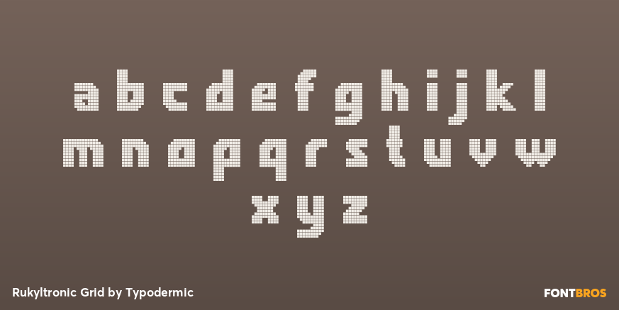 Rukyltronic Grid Font Poster #3