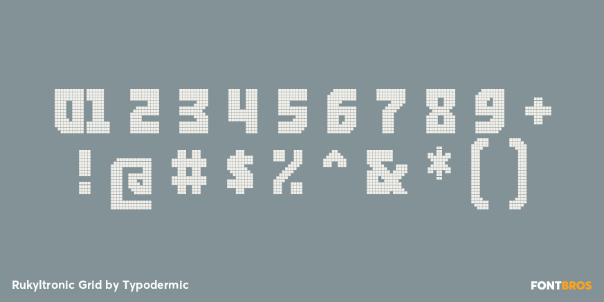 Rukyltronic Grid Font Poster #4