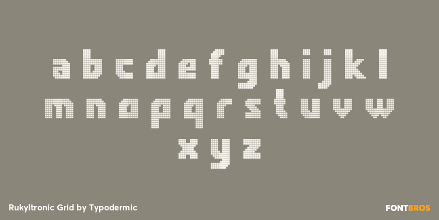 Rukyltronic Grid Font Poster #1
