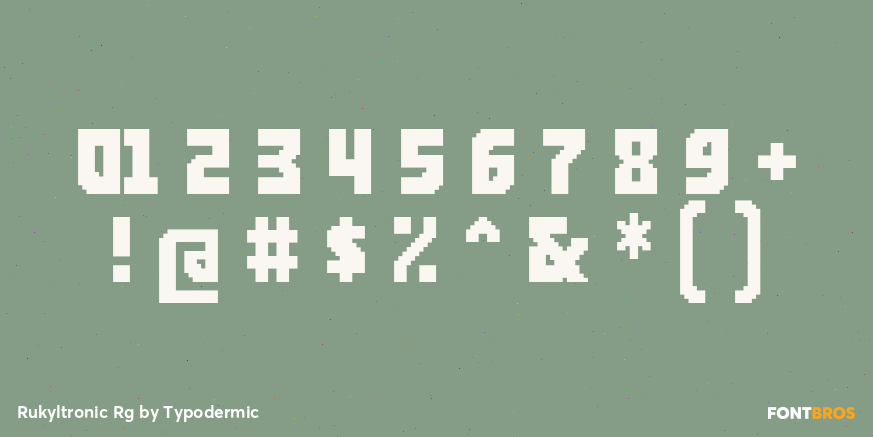 Rukyltronic Rg Font Poster #1