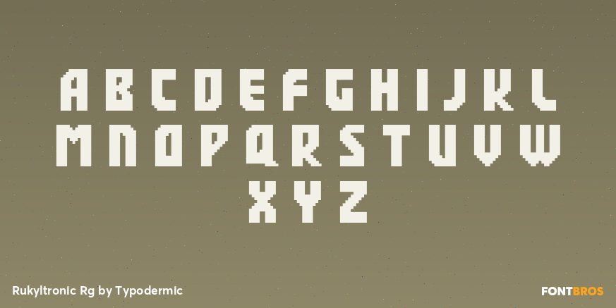 Rukyltronic Rg Font Poster #2
