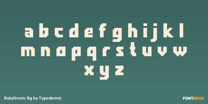 Rukyltronic Rg Font Poster #3