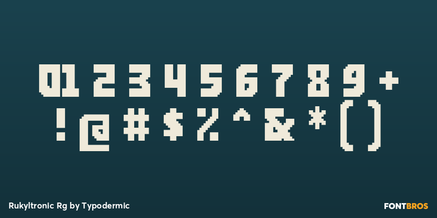 Rukyltronic Rg Font Poster #4
