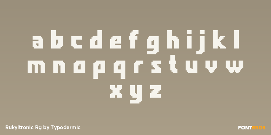 Rukyltronic Rg Font Poster #1