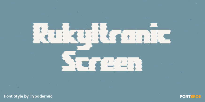 Rukyltronic Screen Font Poster #1