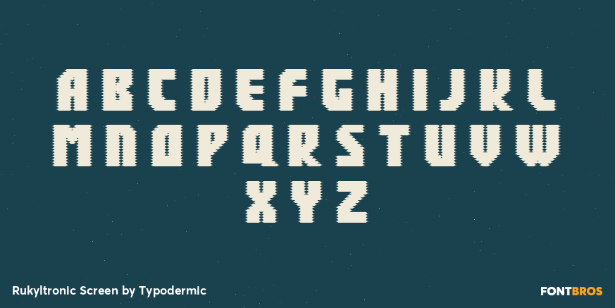 Rukyltronic Screen Font Poster #1