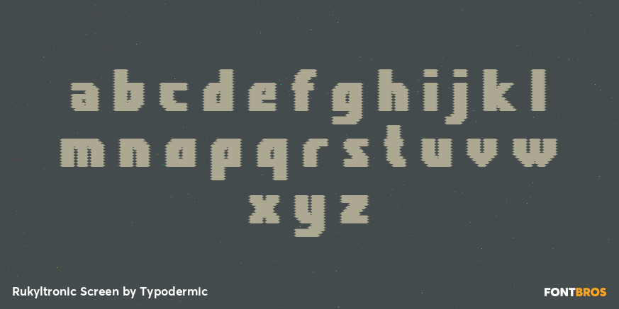 Rukyltronic Screen Font Poster #1