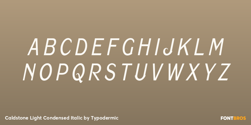 Caldstone Light Condensed Italic Font Poster #2