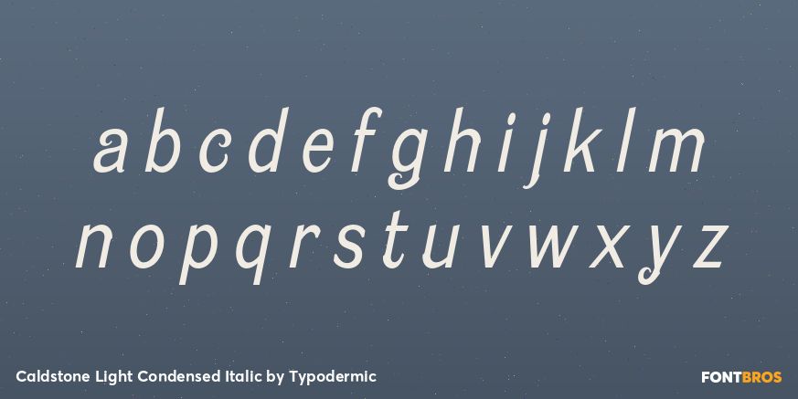 Caldstone Light Condensed Italic Font Poster #3