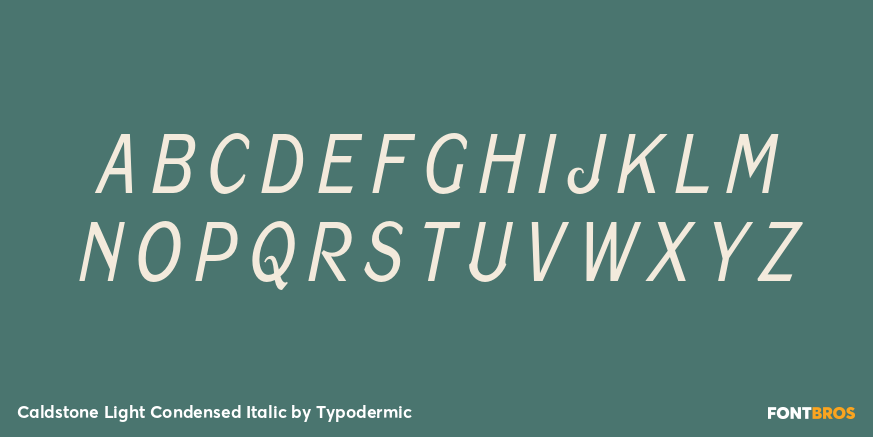 Caldstone Light Condensed Italic Font Poster #1