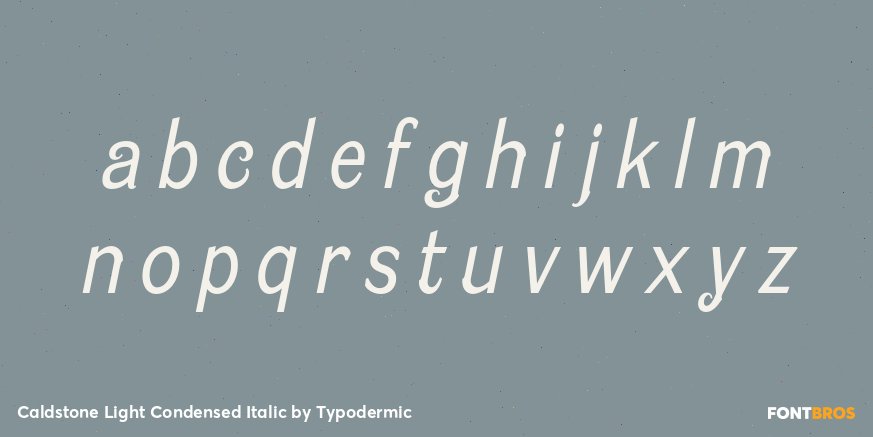 Caldstone Light Condensed Italic Font Poster #1