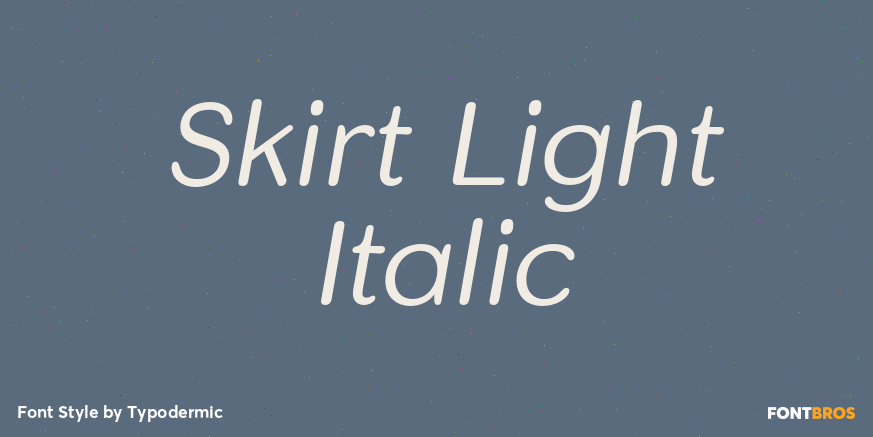 Skirt Light Italic Font Poster #1