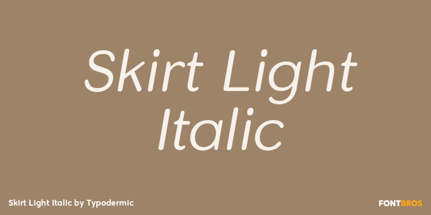 Skirt Light Italic Font Poster #1