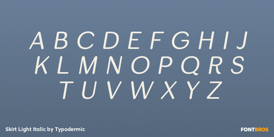 Skirt Light Italic Font Poster #2