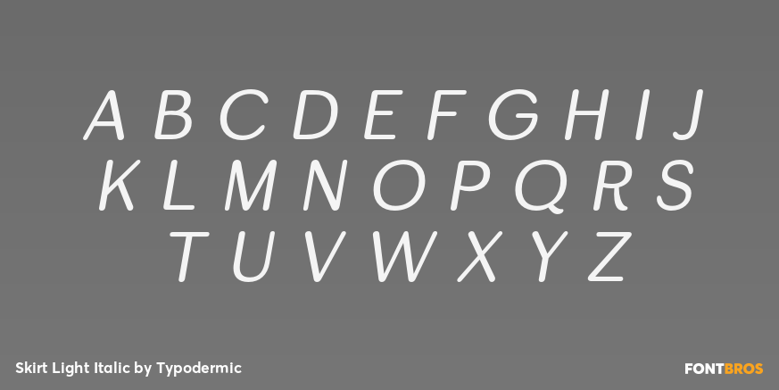 Skirt Light Italic Font Poster #1