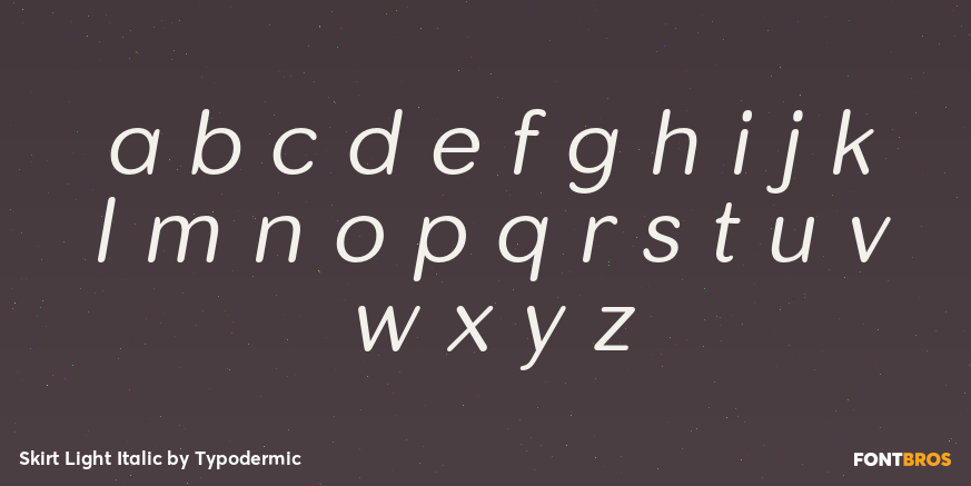 Skirt Light Italic Font Poster #1
