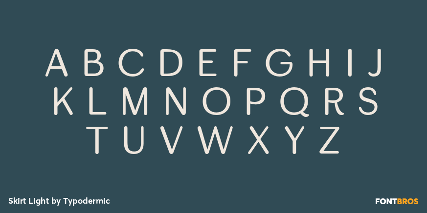 Skirt Light Font Poster #2