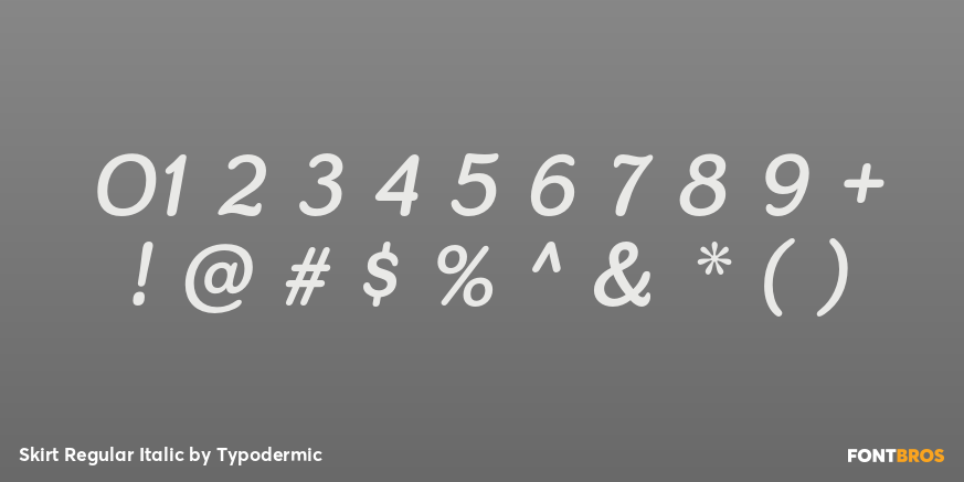 Skirt Regular Italic Font Poster #4