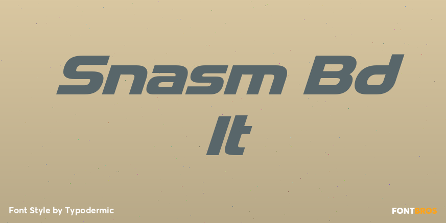 Snasm Bd It Font Poster #1