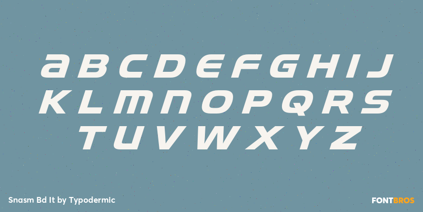 Snasm Bd It Font Poster #2