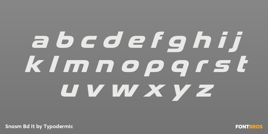 Snasm Bd It Font Poster #3