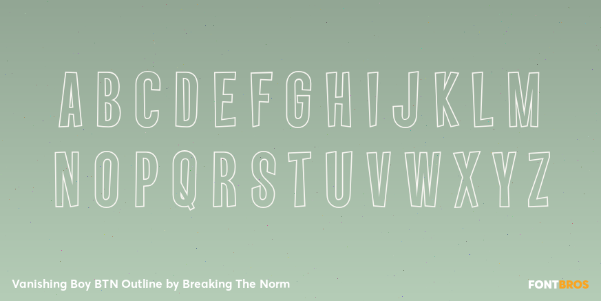 Vanishing Boy BTN Outline Font Poster #1