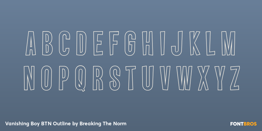 Vanishing Boy BTN Outline Font Poster #1