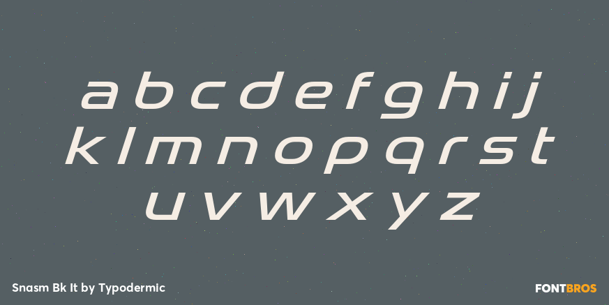 Snasm Bk It Font Poster #3