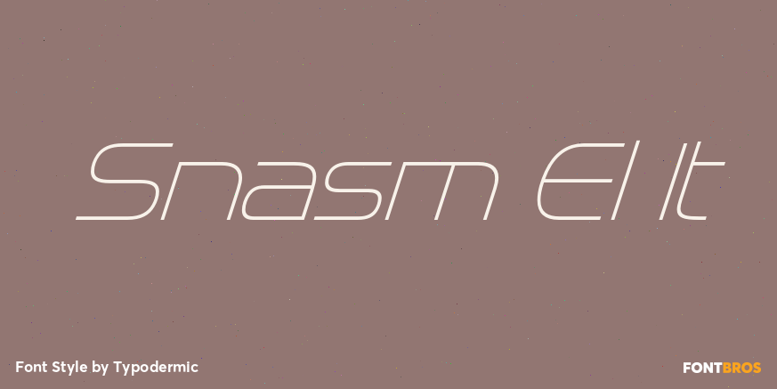 Snasm El It Font Poster #1