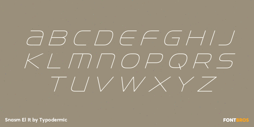 Snasm El It Font Poster #2