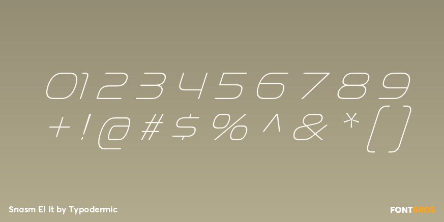 Snasm El It Font Poster #4