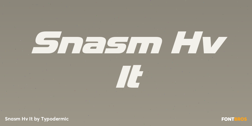 Snasm Hv It Font Poster #1