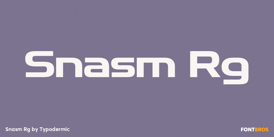 Snasm Rg Font Poster #1