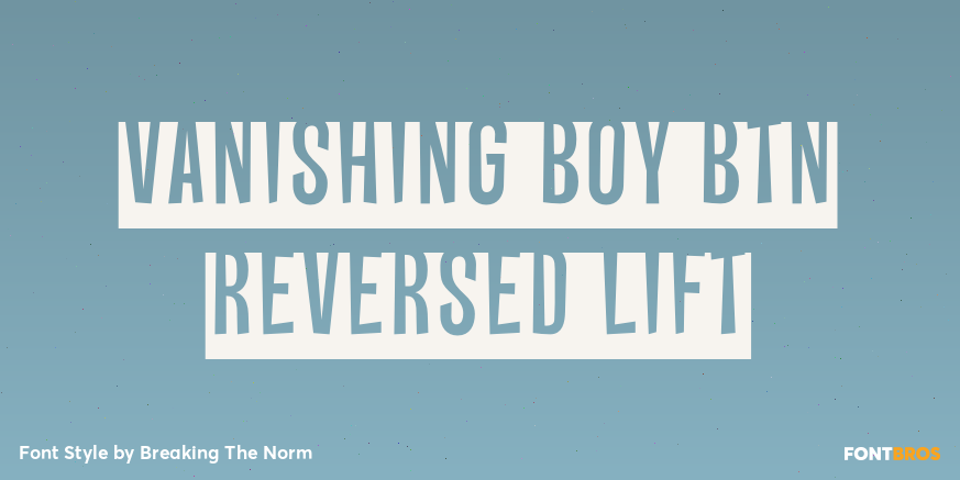 Vanishing Boy BTN Reversed Lift Font Poster #1