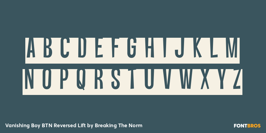 Vanishing Boy BTN Reversed Lift Font Poster #1