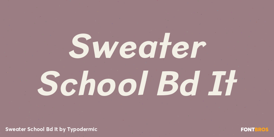 Sweater School Bd It Font Poster #1