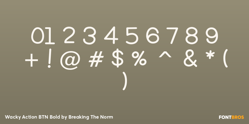 Wacky Action BTN Bold Font Poster #1