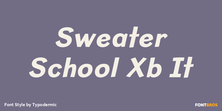 Sweater School Xb It Font Poster #1