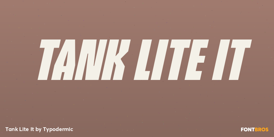 Tank Lite It Font Poster #1