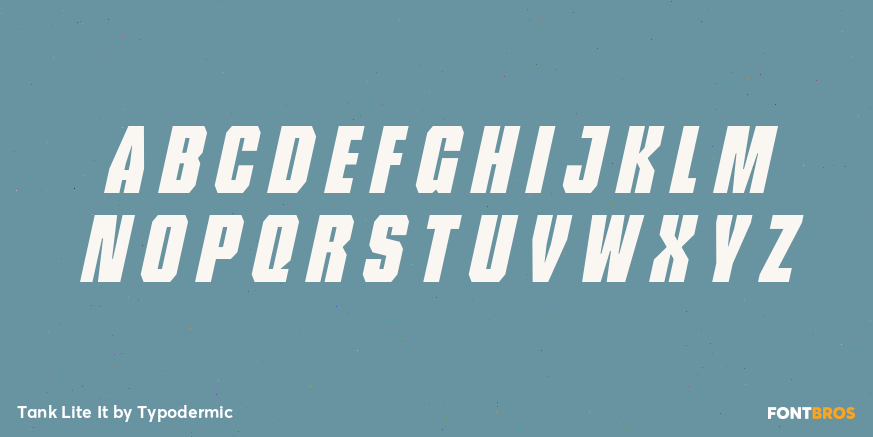 Tank Lite It Font Poster #2