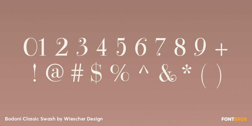Bodoni Classic Swash Font Poster #1