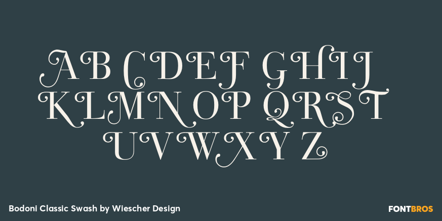 Bodoni Classic Swash Font Poster #2
