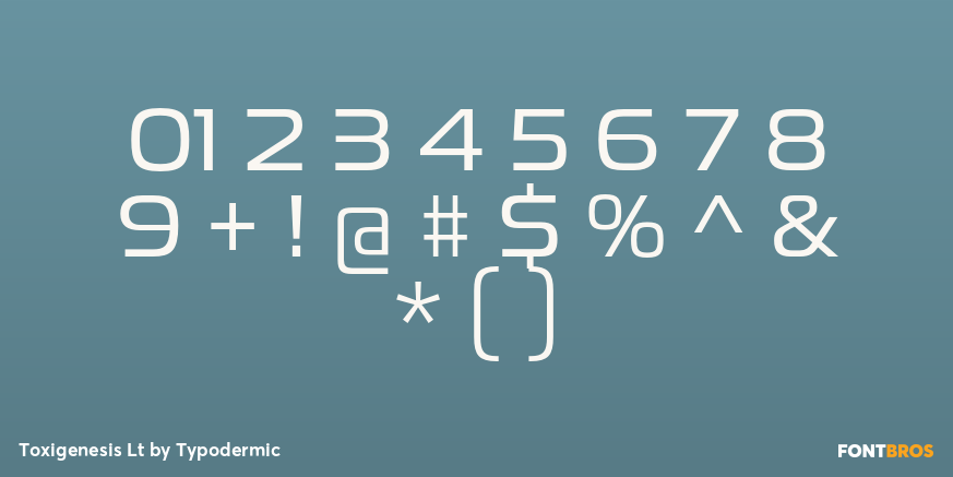 Toxigenesis Lt Font Poster #4